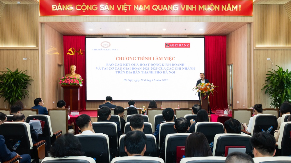 Toàn cảnh chương trình làm việc giữa NHNN Khu vực I làm việc với các Chi nhánh Agribank trên địa bàn Thành phố Hà Nội
