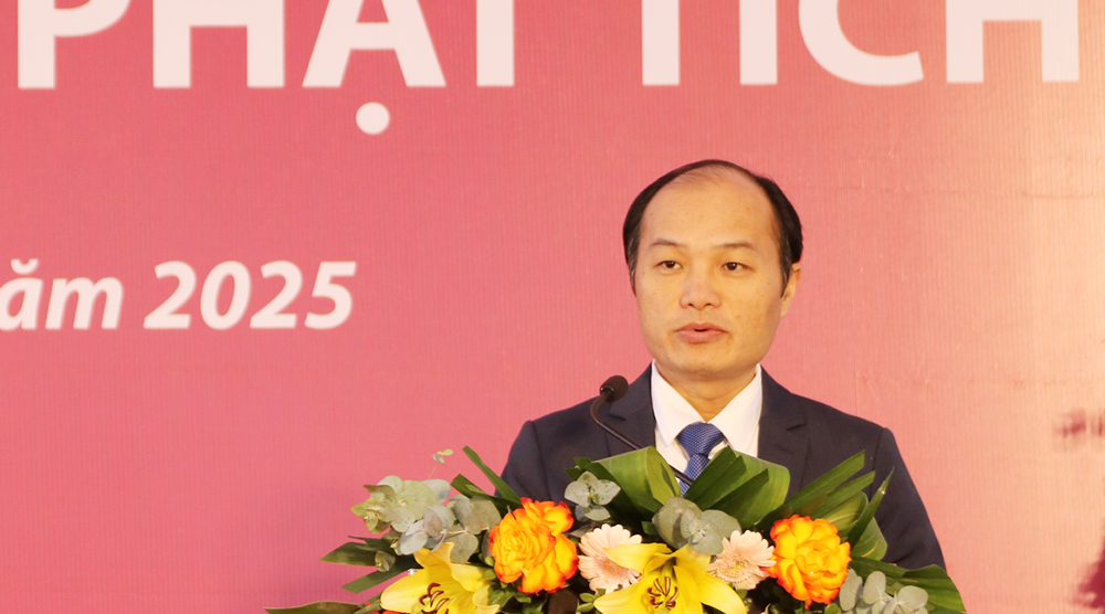 Ông Nguyễn Thạc Quảng, Phó Giám đốc Ngân hàng Nhà nước Chi nhánh khu vực 12 phát biểu tại lễ khai trương.