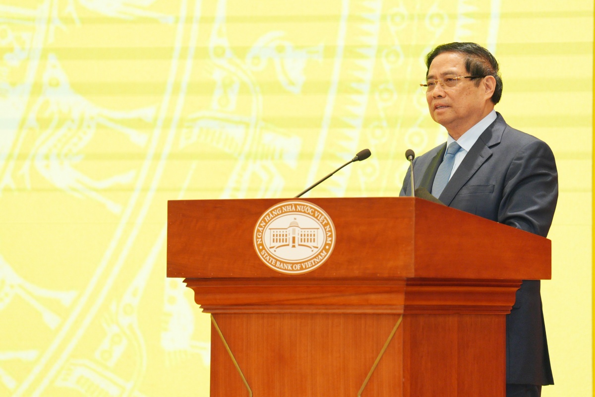 Thủ tướng Phạm Minh Chính phát biểu chỉ đạo tại Hội nghị triển khai nhiệm vụ ngân hàng năm 2026