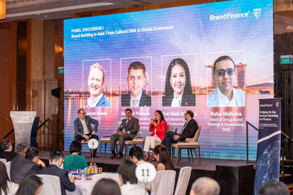 Techcombank là đại diện duy nhất ngành ngân hàng Việt Nam tham gia phiên trao đổi tại diễn đàn Thương hiệu châu Á 2025. Ảnh: Techcombank