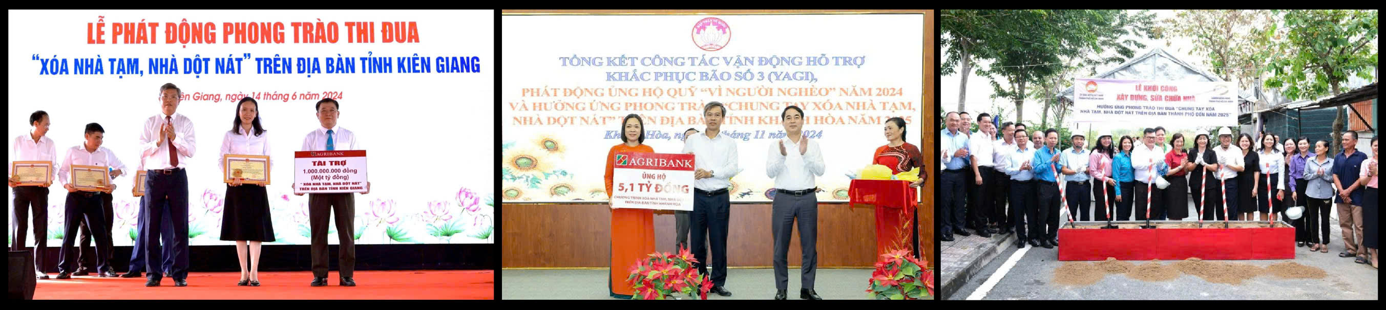 Chương trình hỗ trợ xóa nhà tạm, nhà dột nát được Agribank triển khai ở nhiều địa phương trên cả nước