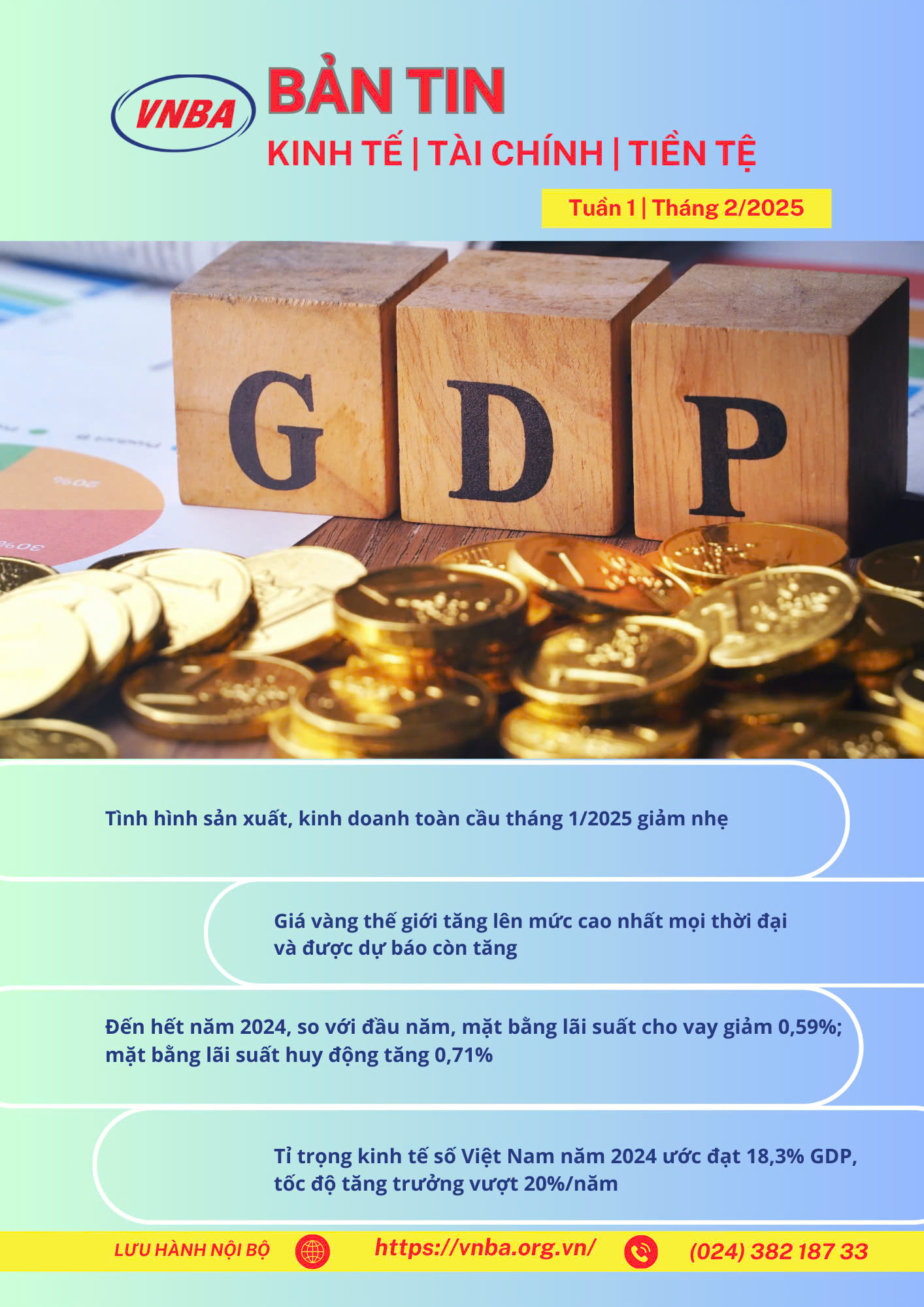 Bản tin Kinh tế - Tài chính - Tiền tệ tuần 1 tháng 2/2025