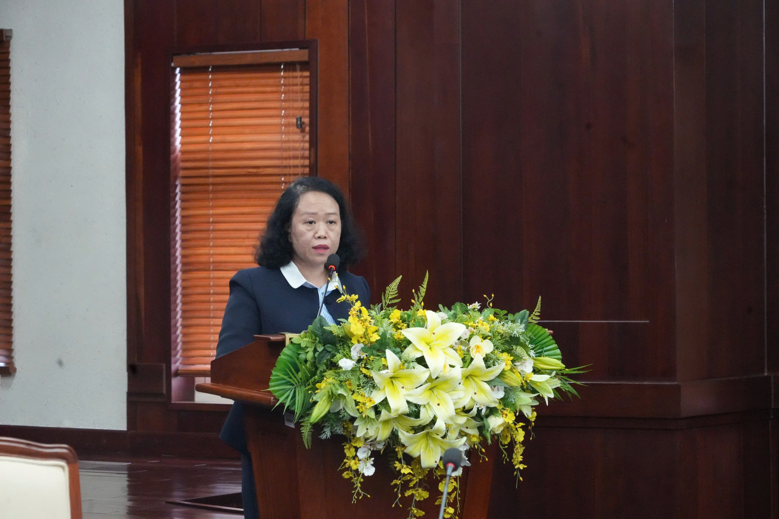 Bà Trần Thị Ngọc Liên, Phó Giám đốc Ngân hàng Nhà nước Việt Nam, chi nhánh TP Hồ Chí Minh 