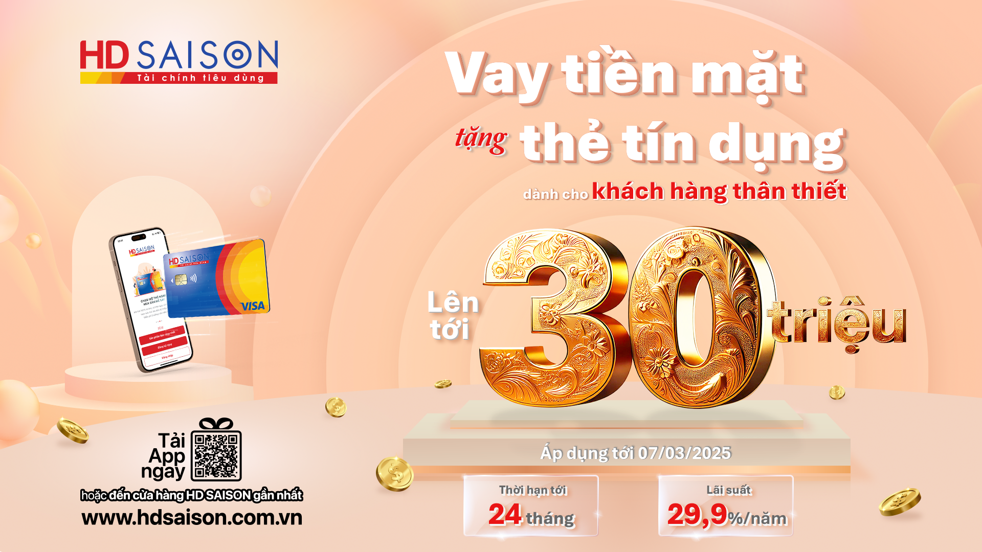 HD SAISON cho khách vay ưu đãi với lãi suất chỉ 2,5%/tháng