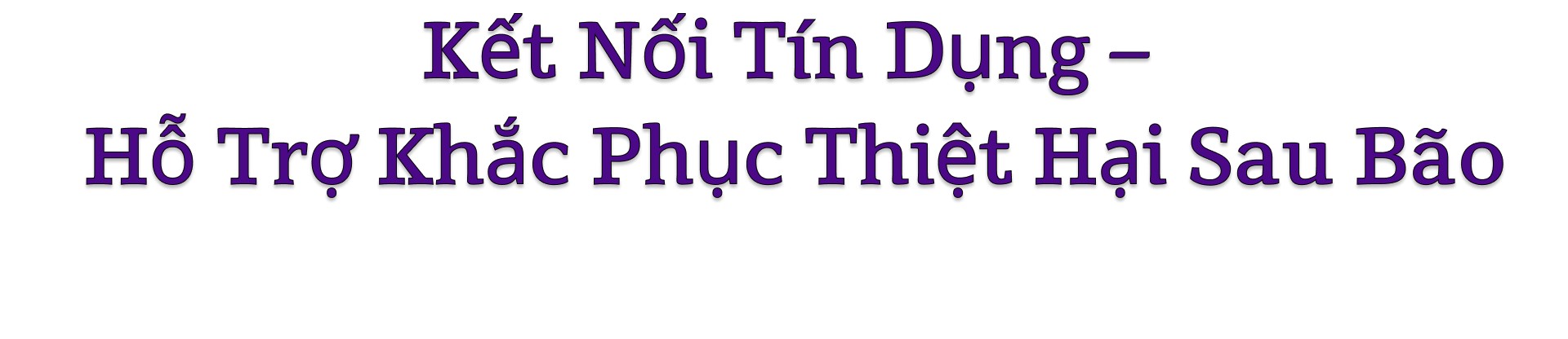 Kết nối tín dụng - hỗ trợ khắc phục thiệt hại sau bão