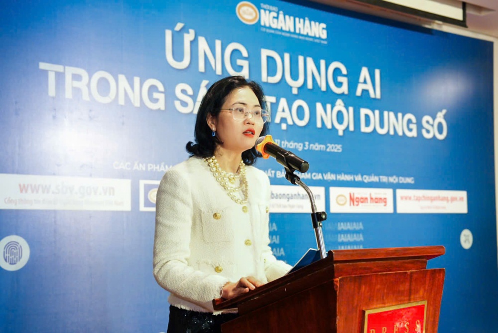 Tổng biên tập Thời báo Ngân hàng Lê Thị Thuý Sen cho biết, việc tổ chức khoá học chuyên đề: “Ứng dụng AI trong hoạt động sáng tạo nội dung số” nhằm nâng cao hiệu quả truyền thông trong thời đại công nghệ mới