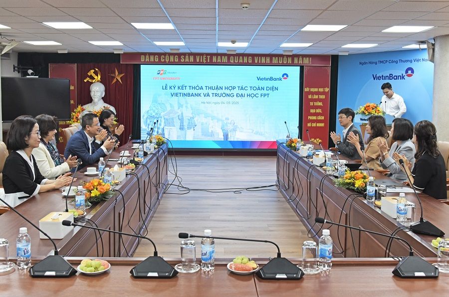 Toàn cảnh Lễ ký kết thỏa thuận hợp tác toàn diện giữa VietinBank với Trường Đại học FPT