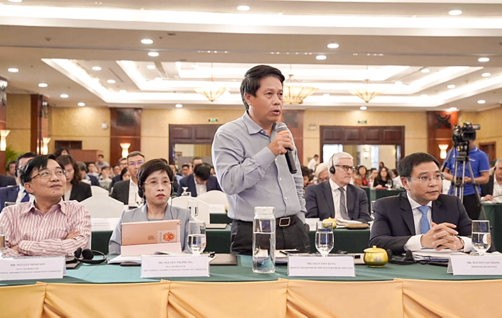 Phó Thống đốc Phạm Tiến Dũng cho rằng, xây dựng khung pháp lý Trung tâm tài chính bảo vệ các thực thể tham gia hoạt động ổn định, an toàn - Ảnh: Đ. Hải