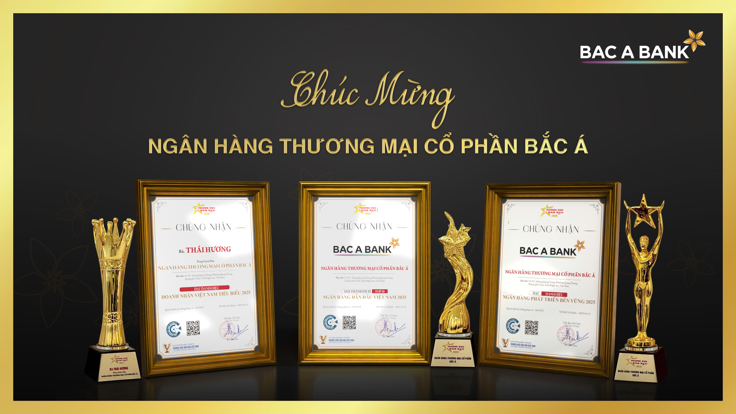 Bac A Bank ghi dấu ấn tại "Thương hiệu dẫn đầu Việt Nam 2025”