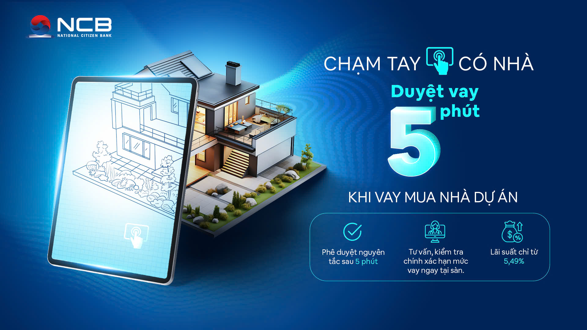 Hệ thống RLOS của NCB: Tư vấn và giải ngân khoản vay nhanh chóng, chính xác