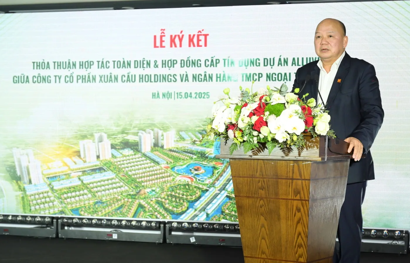 Ông Tô Dũng - Chủ tịch HĐQT Xuân Cầu Holdings phát biểu tại sự kiện