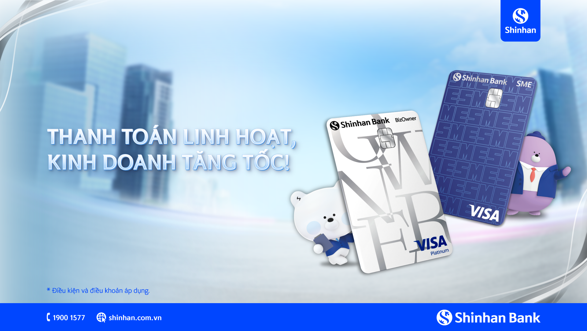 Ngân hàng Shinhan ra mắt các dòng thẻ tín dụng cho doanh nghiệp SMEs và chủ hộ kinh doanh với nhiều ưu đãi hấp dẫn