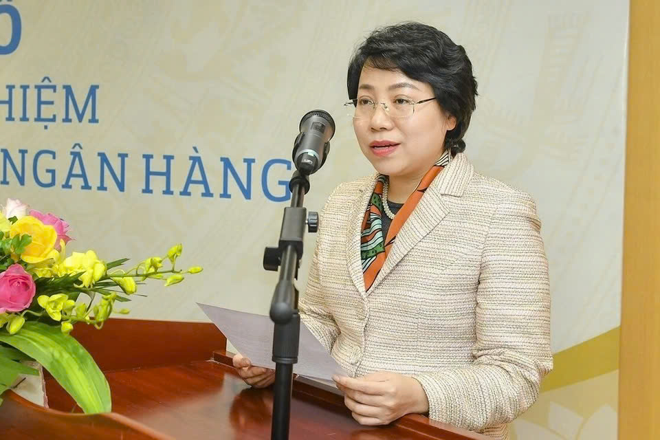 Bà Hoàng Thanh Nhàn, Thành viên HĐQT Vietcombank nhiệm kỳ 2023-2028. Ảnh: Thời báo ngân hàng