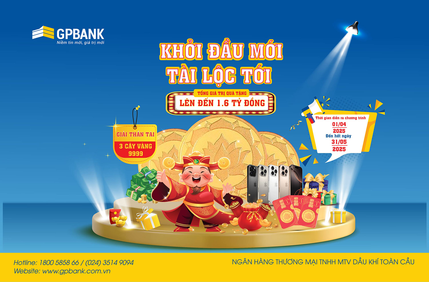 GPBank dành 1,6 tỷ đồng tặng quà cho khách hàng gửi tiền tiết kiệm