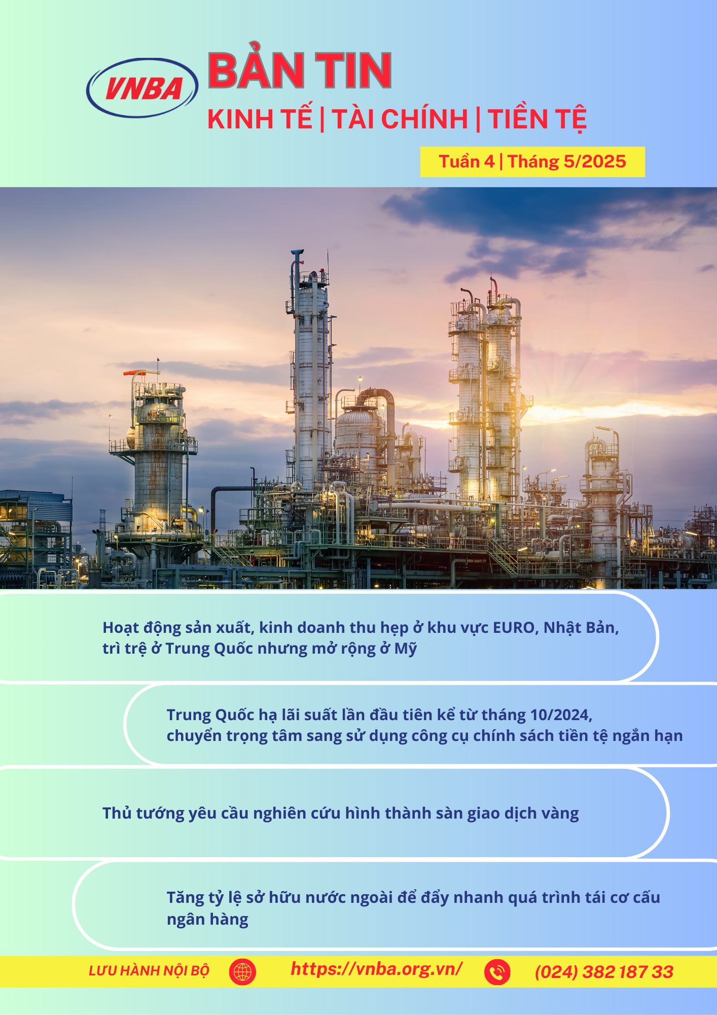 Bản tin Kinh tế - Tài chính - Tiền tệ tuần 4 tháng 5