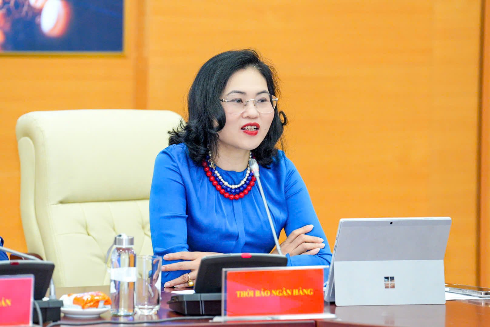 Bà Lê Thị Thúy Sen - Tổng biên tập Thời báo Ngân hàng chia sẻ về thông điệp sự kiện Chuyển đổi số ngành Ngân hàng năm 2025