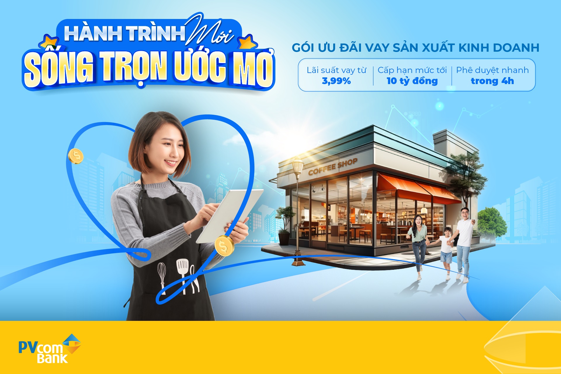 PVcomBank đẩy mạnh gói tín dụng ưu đãi với lãi suất chỉ từ 3,99%/năm dành cho khách hàng vay sản xuất kinh doanh