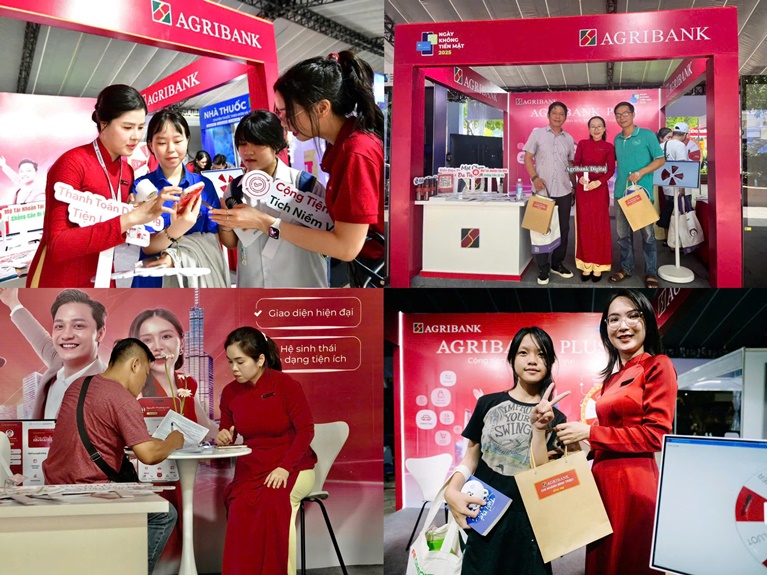 Đông đảo khách hàng đến trải nghiệm, giao dịch tại gian hàng Agribank trong khuôn khổ sự kiện