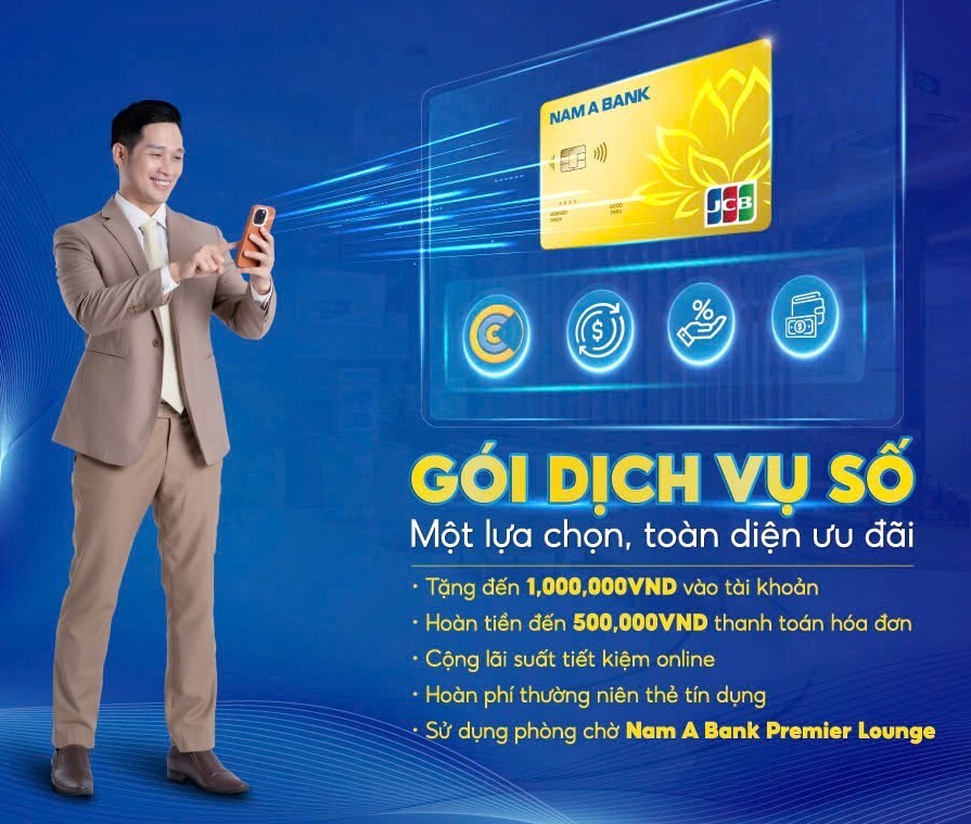 Nam A Bank ưu đãi khách hàng giao dịch không tiền mặt