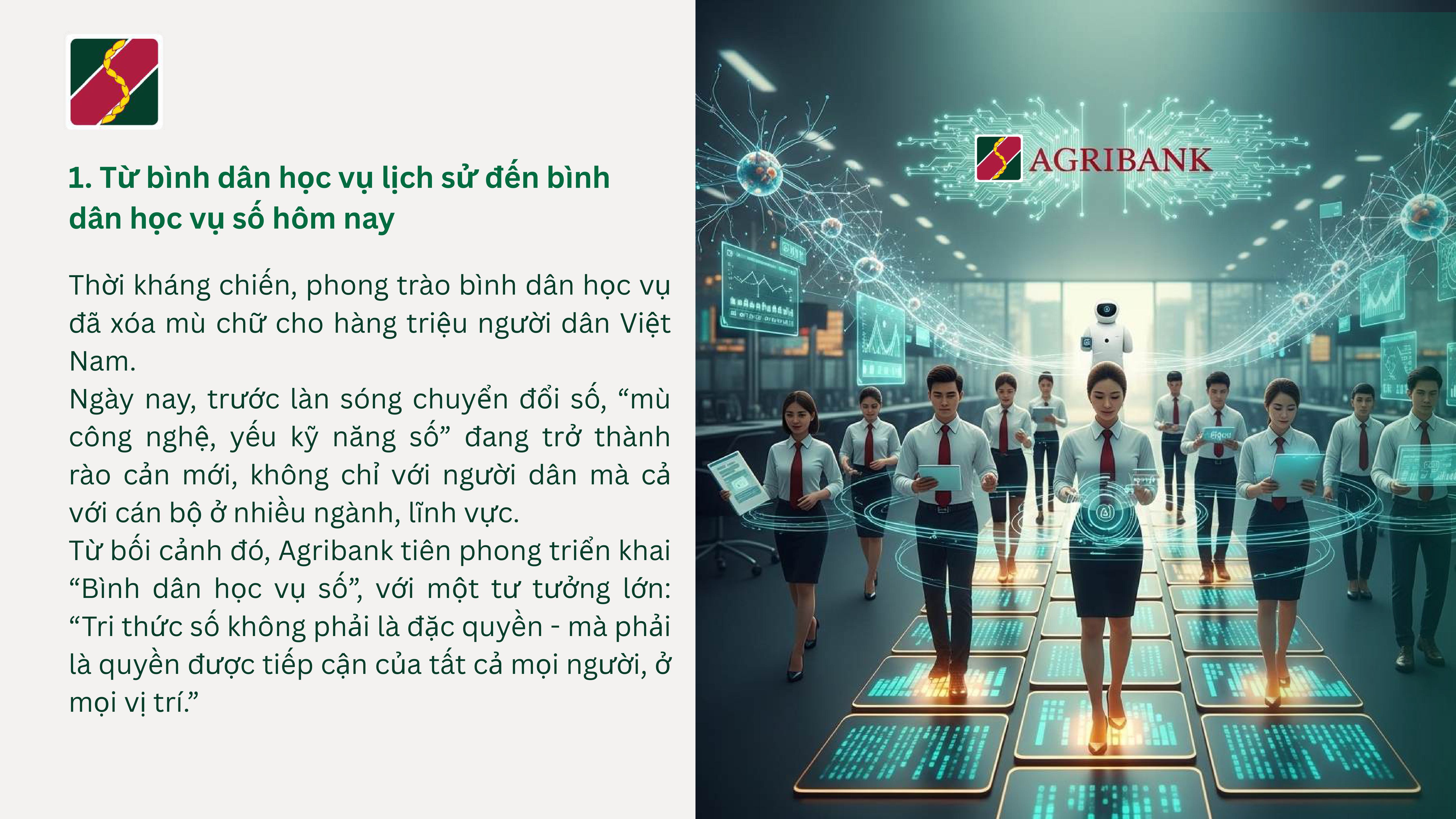 Agribank triển khai chương trình "Bình dân học vụ số" - Mỗi người một bước, toàn hệ thống chuyển mình