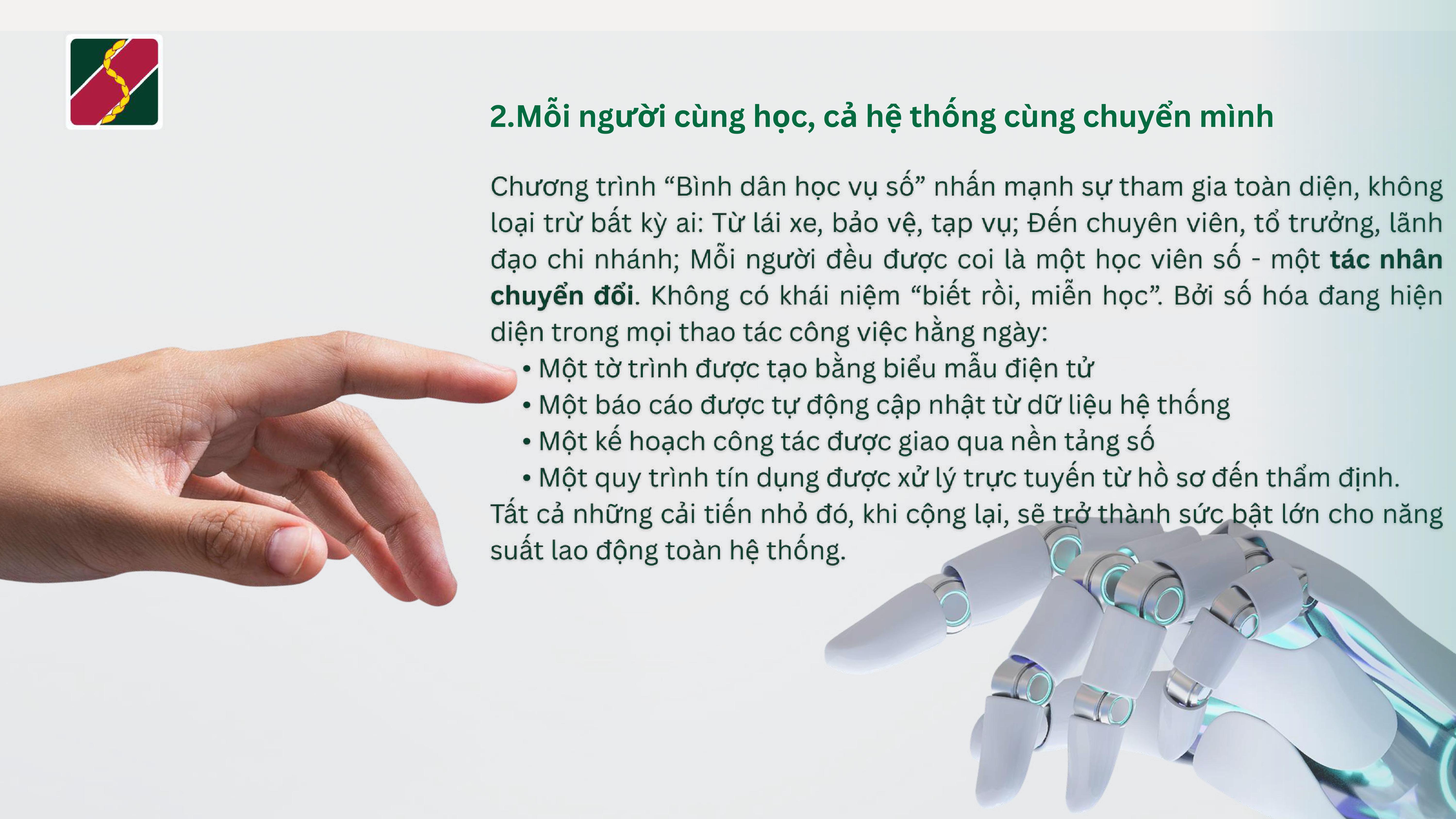 Agribank triển khai chương trình "Bình dân học vụ số" - Mỗi người một bước, toàn hệ thống chuyển mình