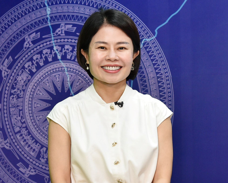 Phó Tổng Giám đốc Ngân hàng Công thương Việt Nam (VietinBank) Nguyễn Bảo Thanh Vân tại Tọa đàm "Phát huy vai trò của các ngân hàng thương mại trong thực hiện Nghị quyết 68" do Cổng TTĐT Chính phủ tổ chức - Ảnh: VGP