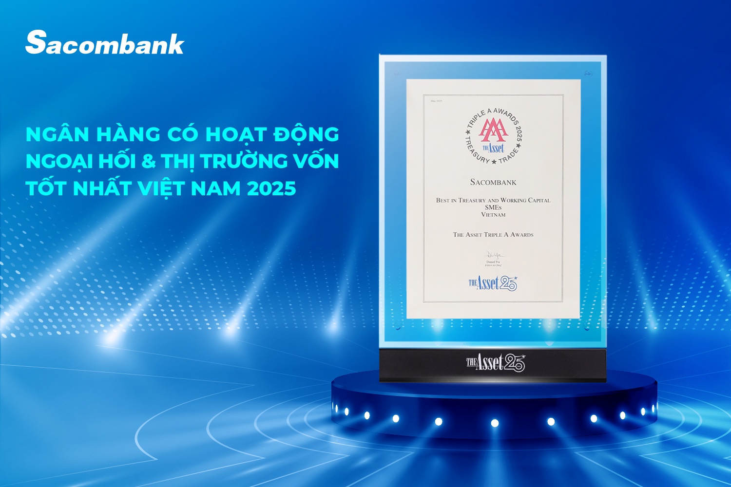Sacombank 4 năm liền được vinh danh dẫn đầu lĩnh vực ngoại hối và thị trường vốn