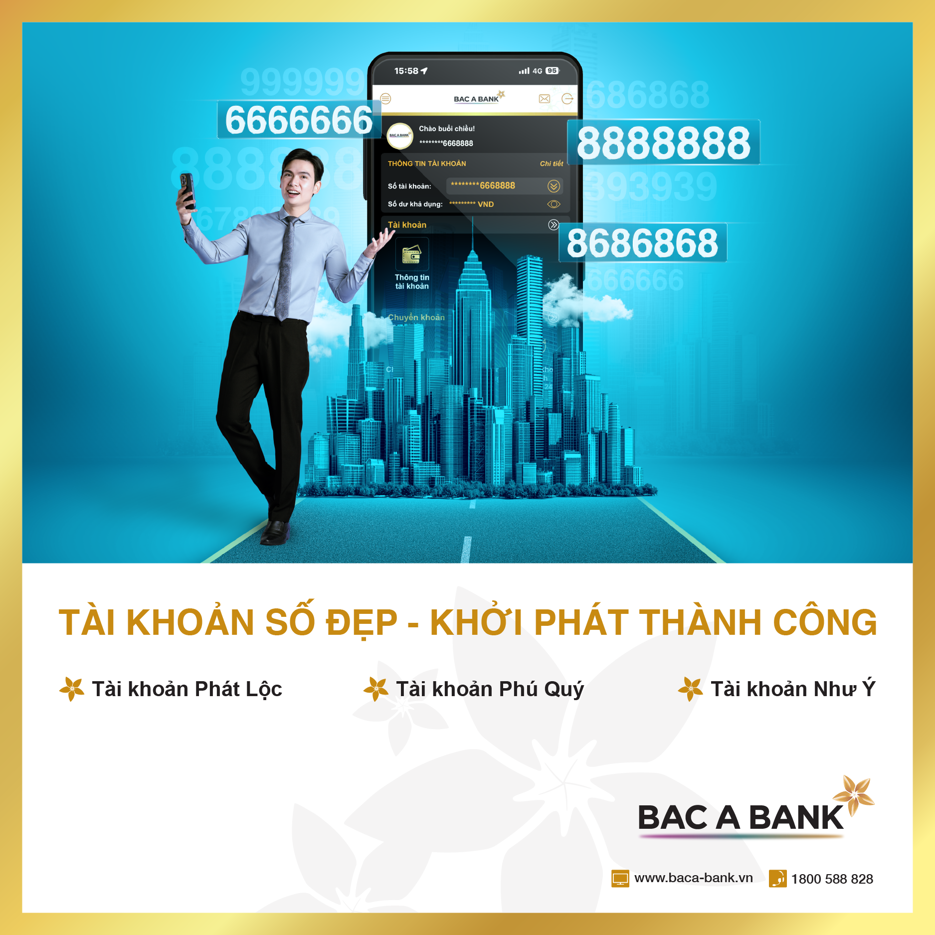 Tài khoản số đẹp BAC A BANK – đa dạng lựa chọn, khởi phát thành công