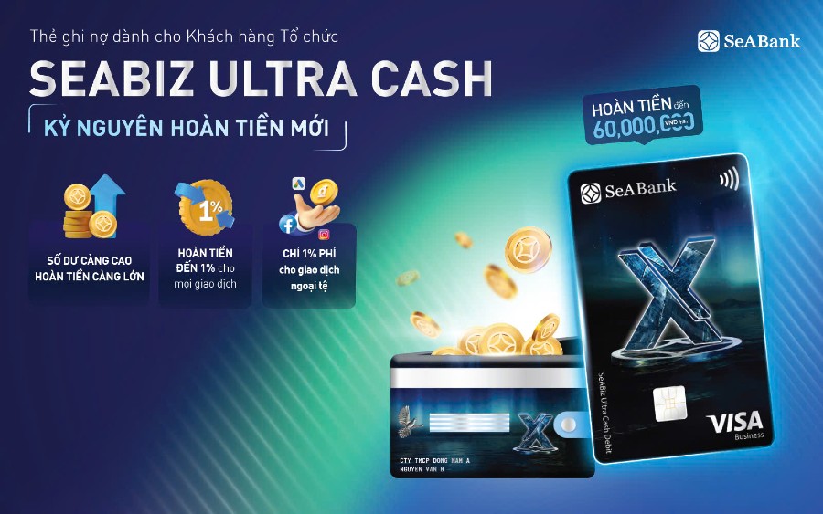 Thẻ ghi nợ dành cho doanh nghiệp SeABiz Ultra Cash hứa hẹn mở ra một “kỷ nguyên hoàn tiền mới”