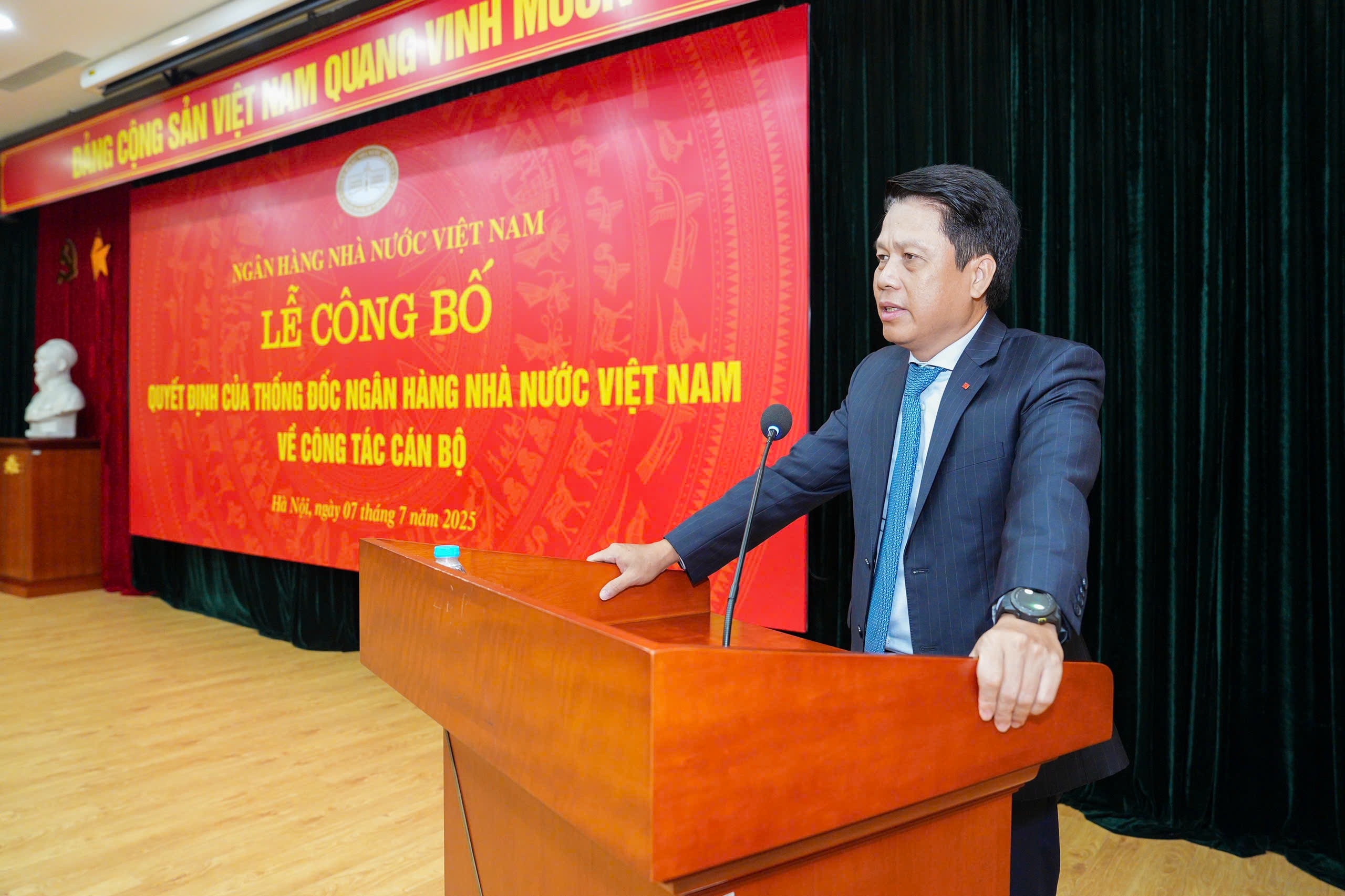 Phó Thống đốc Phạm Tiến Dũng phát biểu tại Lễ công bố
