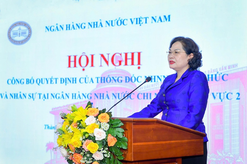 Thống đốc Nguyễn Thị Hồng phát biểu chỉ đạo tại Hội nghị