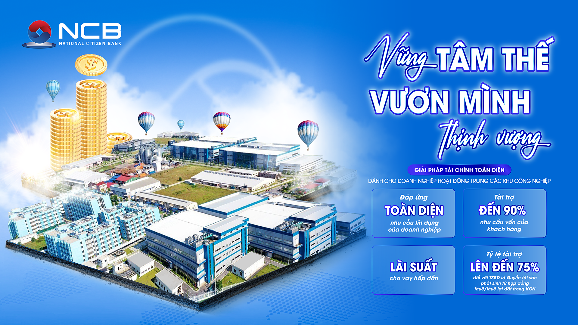 Doanh nghiệp thuộc khu công nghiệp có thêm trợ lực từ NCB