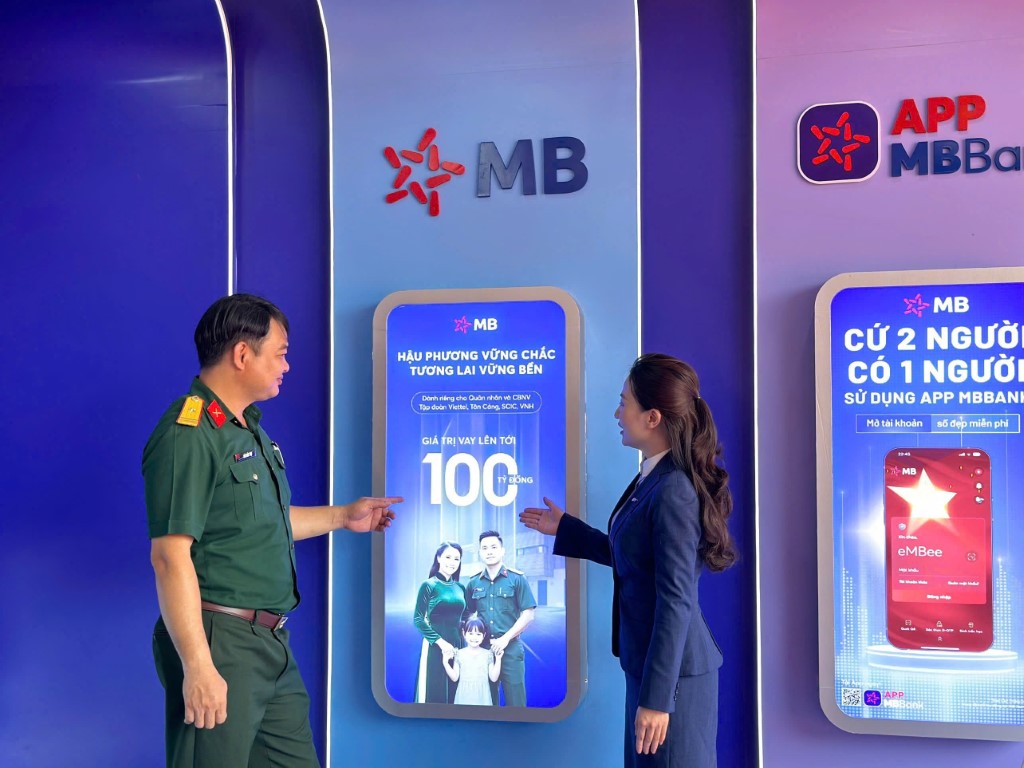 MB giới thiệu gói tài chính ưu đãi dành riêng cho quân nhân và cán bộ doanh nghiệp quốc phòng.