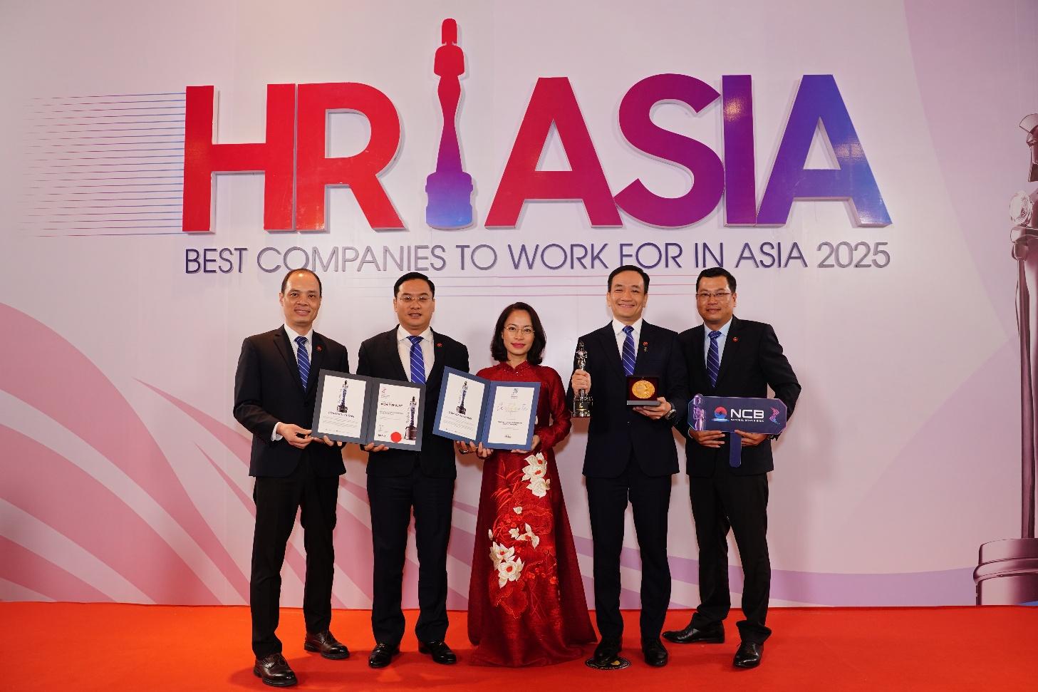 Ngân hàng NCB nhận cú đúp giải thưởng của HR Asia Awards 2025