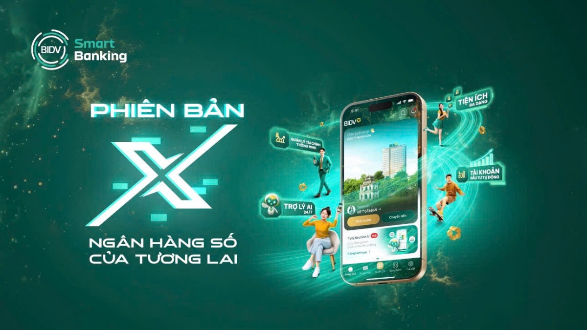 BIDV SmartBanking phiên bản X tích hợp AI hỗ trợ xây dựng kế hoạch/mục tiêu tài chính
