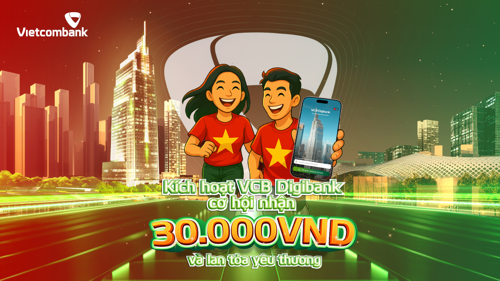 Vietcombank đồng hành cùng chương trình quốc gia “Cùng Việt Nam tiến bước - 1 tỷ bước chân tiến vào kỷ nguyên mới”