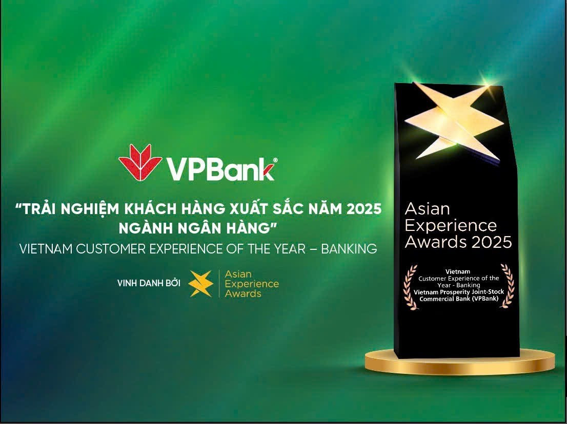 VPBank được vinh danh tại Giải thưởng Trải nghiệm Châu Á 2025 nhờ dự án chuyển đổi số