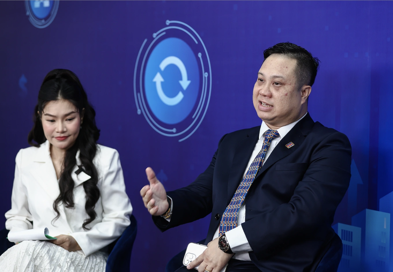 Ông Nguyễn Đức Trung – Hiệu trưởng Trường Đại học Ngân hàng TPHCM (Ảnh: Nam Anh).
