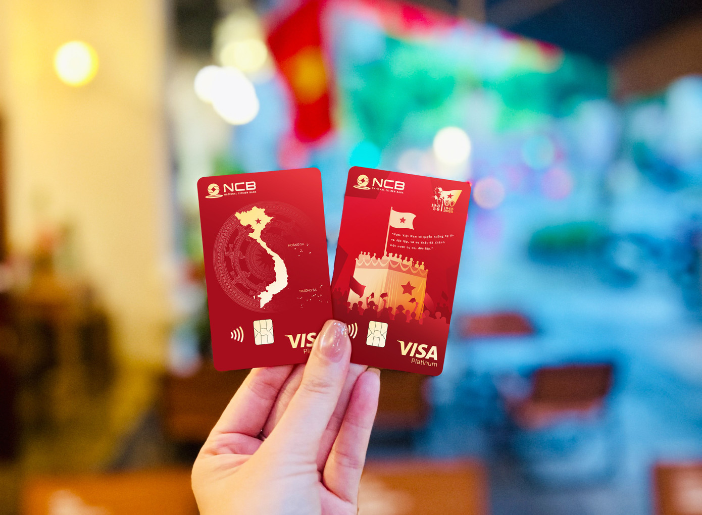 Thẻ Visa của NCB phiên bản giới hạn mang tên 'Tự hào'