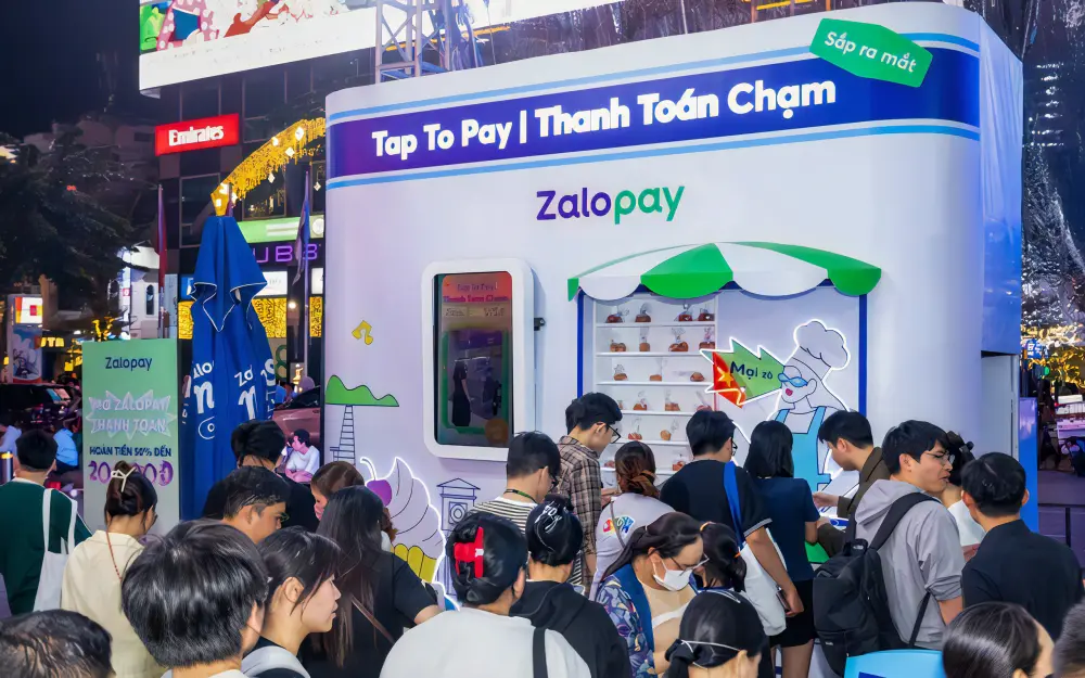 Tính năng Thanh Toán Chạm lần đầu được Zalopay giới thiệu tại New Year Fes
