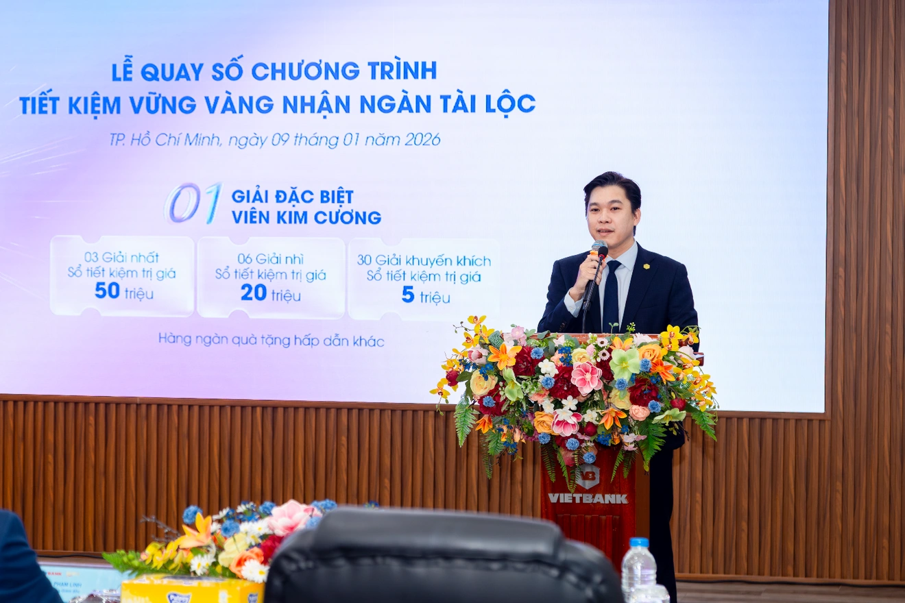 Ông Võ Duy Anh Dũng - Giám đốc Khối Bán lẻ Vietbank phát biểu tại sự kiện (Ảnh: Vietbank).