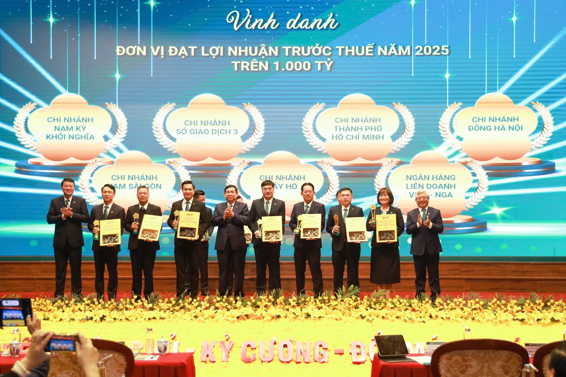 Chi nhánh Nam Kỳ Khởi Nghĩa được vinh danh là đơn vị đạt lợi nhuận trước thuế trên 1.000 tỷ năm 2025