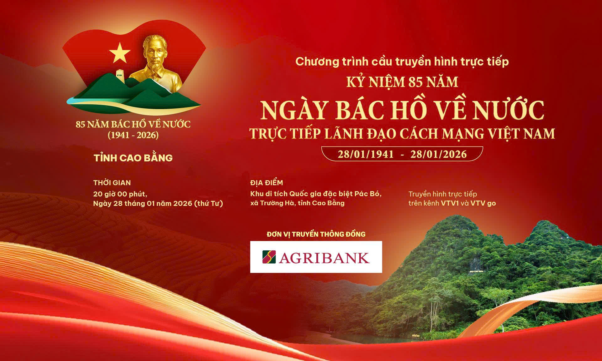 Agribank đồng hành cầu truyền hình kỷ niệm 85 năm ngày Bác Hồ về nước lãnh đạo cách mạng Việt Nam