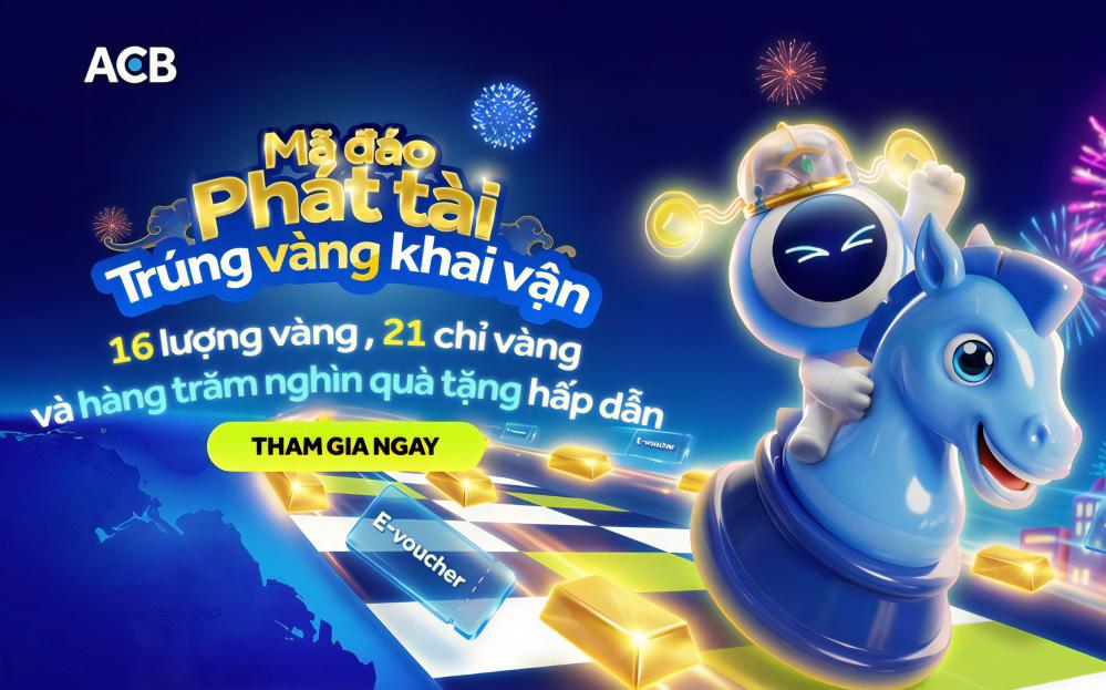 ACB ra mắt chương trình “Mã đáo phát tài”, mang cơ hội “trúng vàng khai vận” dịp Tết Bính Ngọ 2026