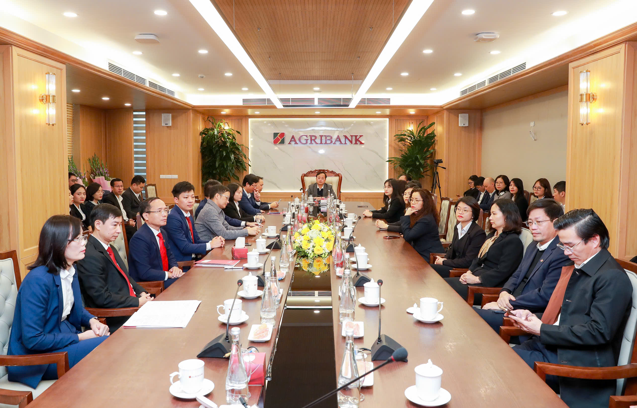 Toàn cảnh Hội nghị công bố Quyết định thành lập và công tác nhân sự Trung tâm Quản lý dữ liệu Agribank