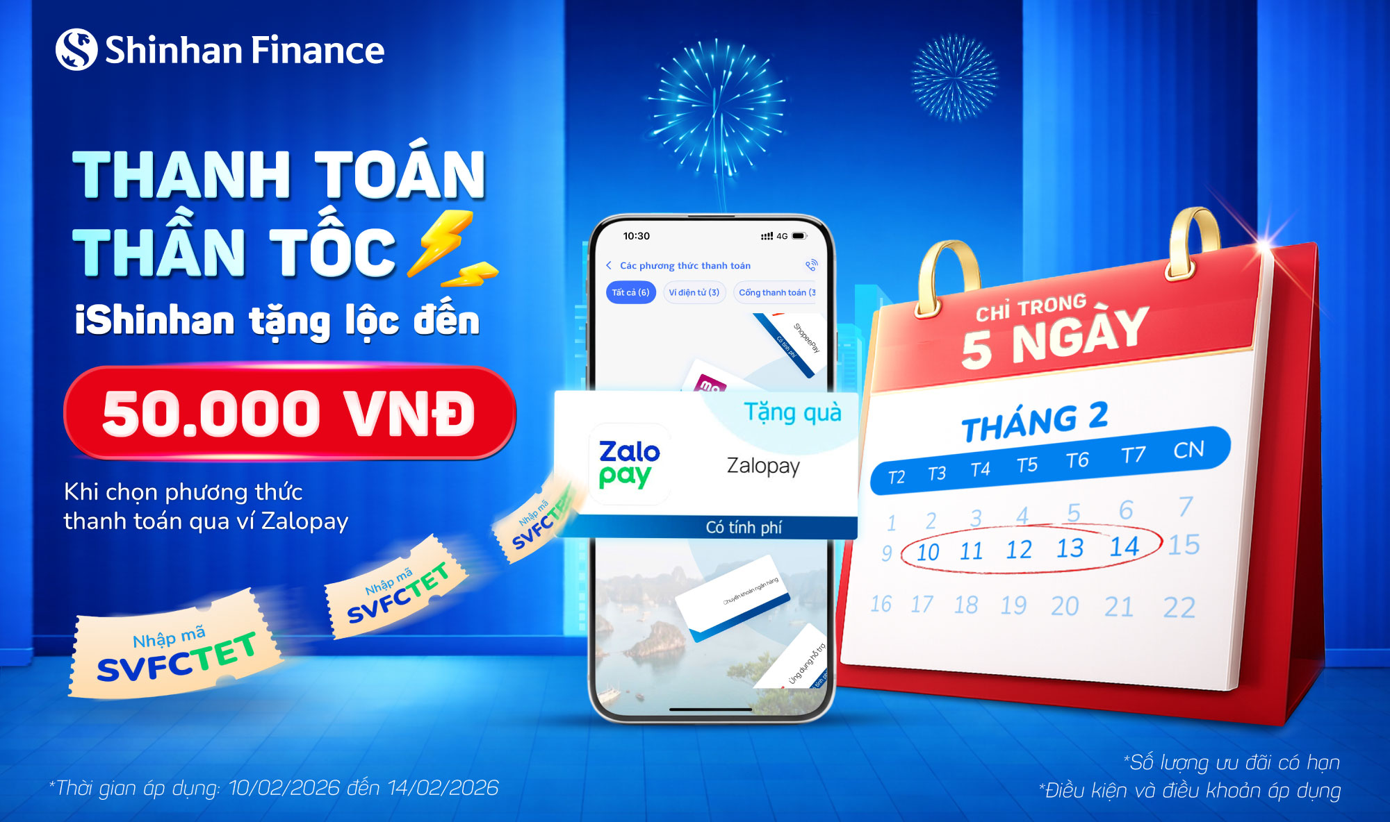 Duy nhất 05 “ngày vàng”: Shinhan Finance tung ưu đãi giảm ngay 50.000 đồng