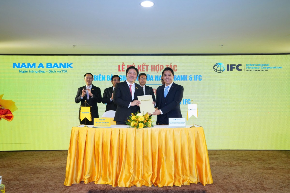 Nam A Bank và IFC ký kết hợp tác triển khai sáng kiến tài trợ chuỗi cung ứng xanh (G-SCF) theo chuẩn mực quốc tế.