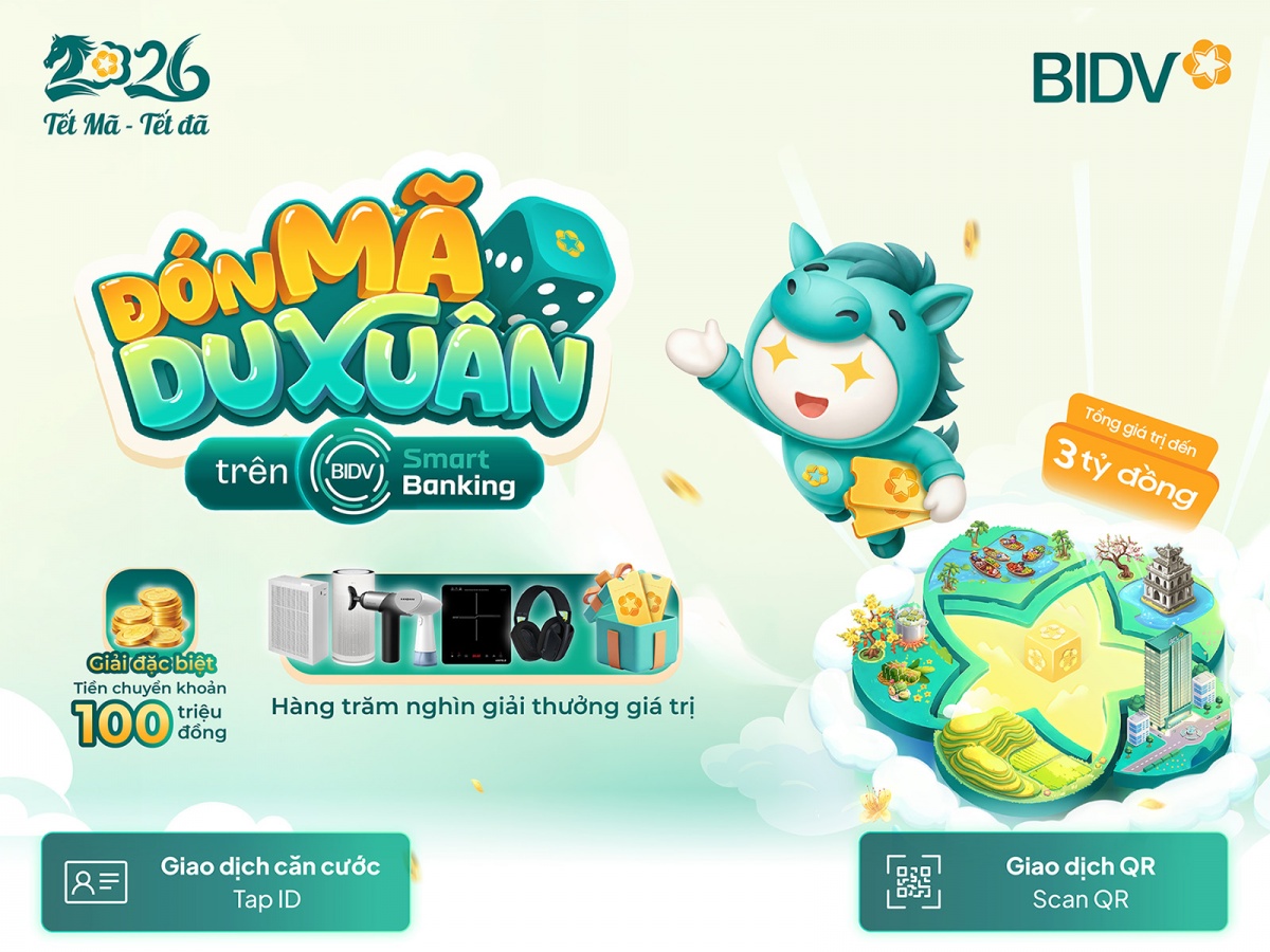 Giao diện game “Đón Mã du xuân” trên ứng dụng BIDV SmartBanking