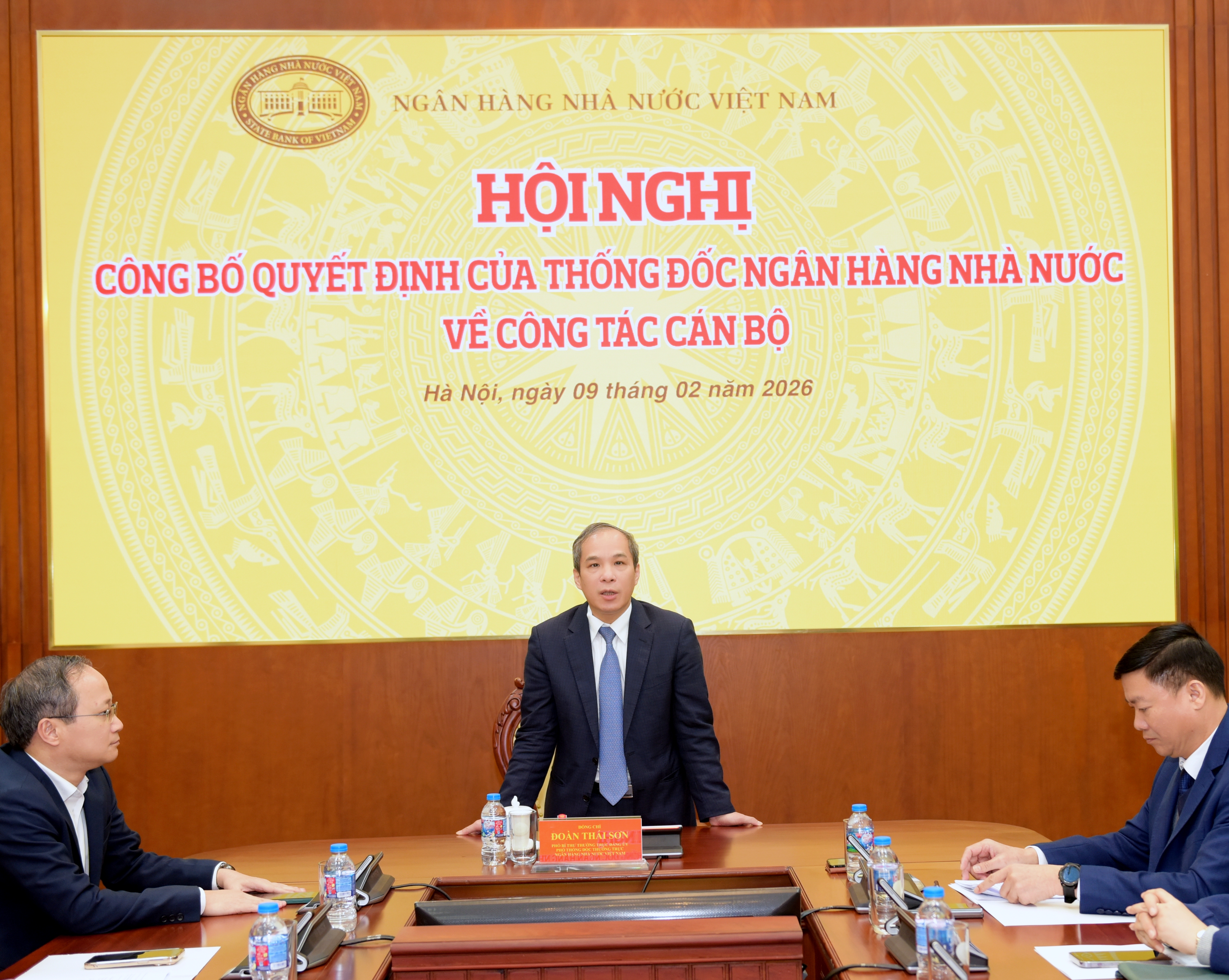 Phó Thống đốc Thường trực Đoàn Thái Sơn phát biểu