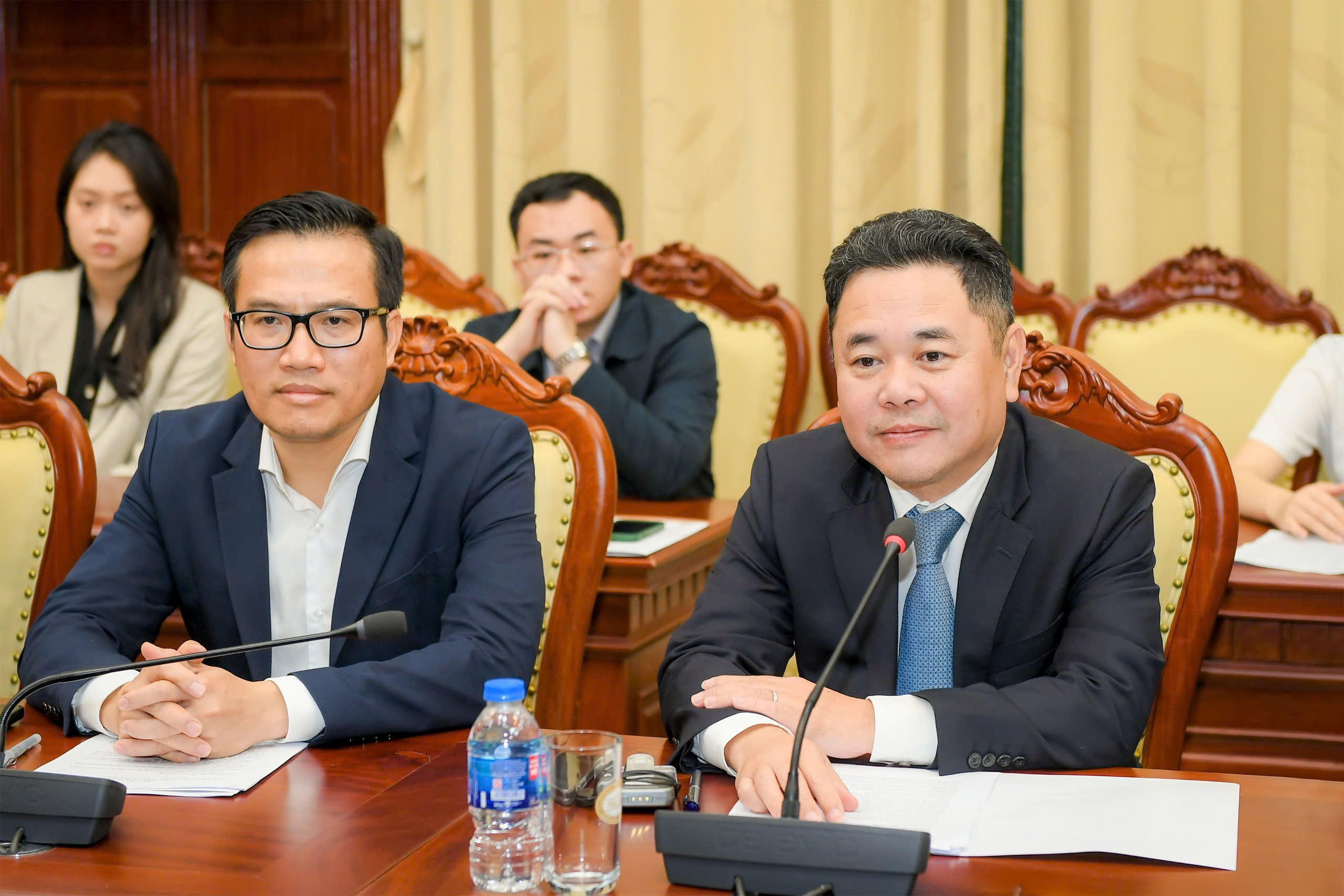 Phó Thống đốc Nguyễn Ngọc Cảnh phát biểu tại buổi làm việc